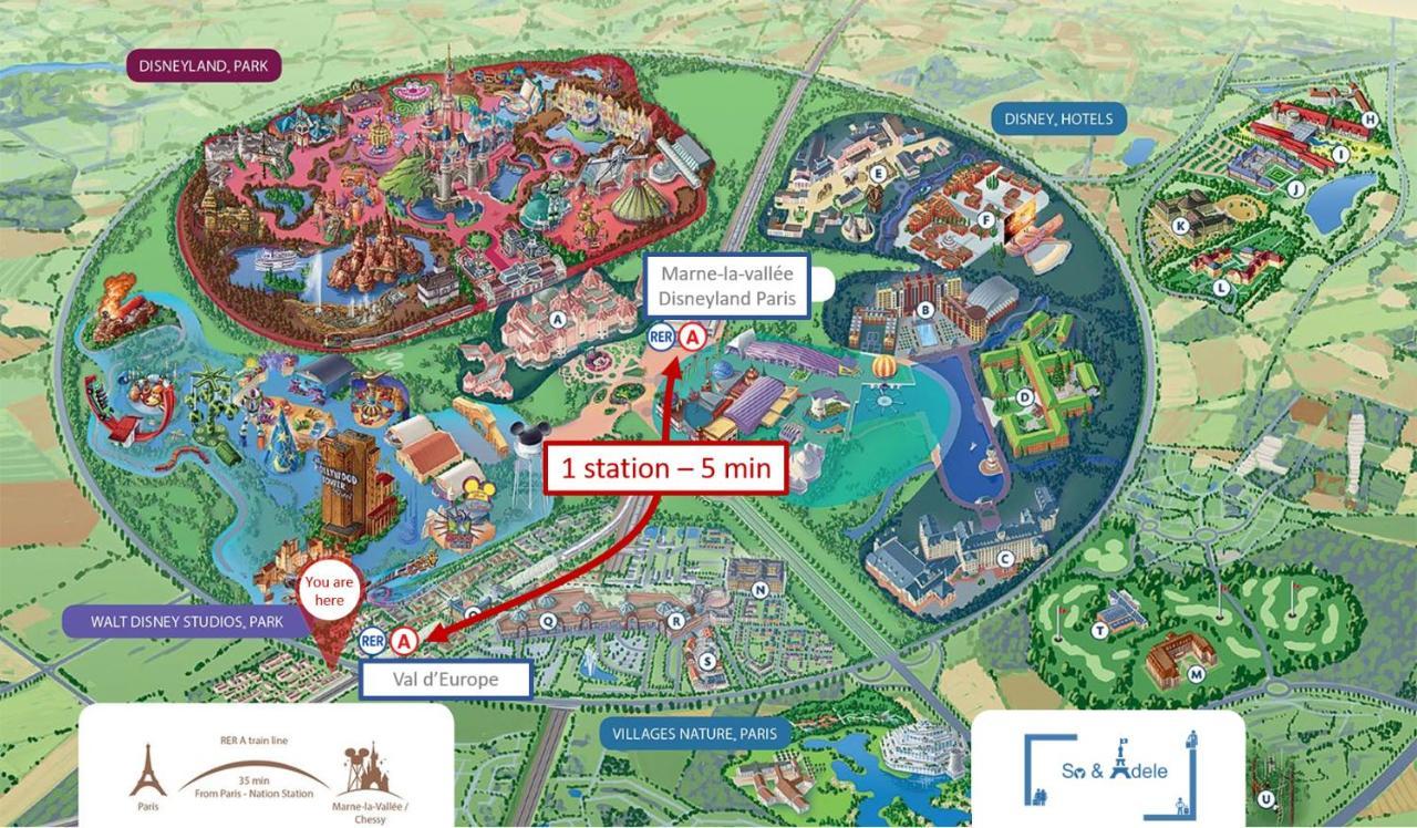 Apartment Virtuose - Disneyland Paris 5Min - Train Station 250M مونتِفرا المظهر الخارجي الصورة